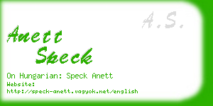 anett speck business card